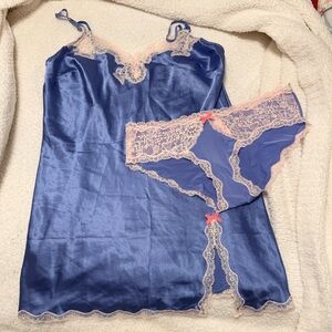 Victoria's Secret satin and lace slip set